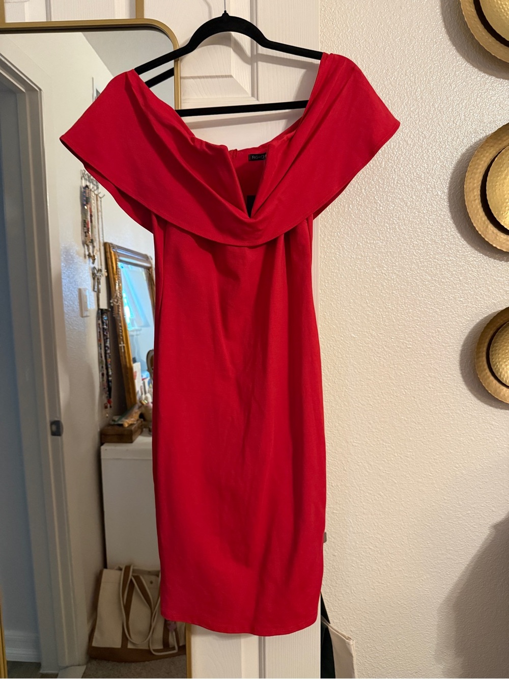 NWT Fashion Nova Red Off The Shoulder Cocktail Dress